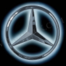 Логотип с подсветкой на капот Mercedes MP3