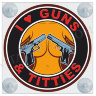 Лайт-бокс "мини" №51 I LOVE GUNS на лобовое стекло VT-LTBX-MINI-S