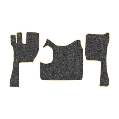 07-Коврики ворсовые VOLVO FH-13 до 2014г.в -(АВС 3 коврика. МТ) (UPP-3 (Серый) кант Бежевый)