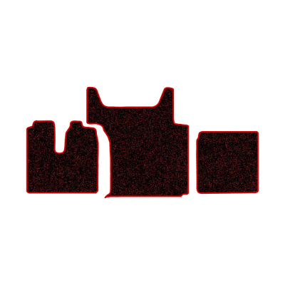 105/1 (хол-к)-Коврики ворсовые Sitrak G7/C7H -(АВС 3 коврика. МТ) (Карлайт (Красный) кант Красный)