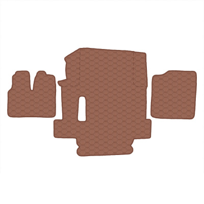 4.13 Коврики стёганные MAN TGX от 2017г.  (АТ, 1 полка, без холодильника)  (Премиум Коричневый)