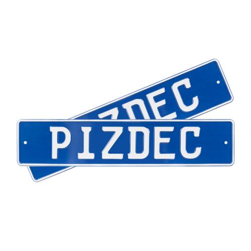 Автомобильный сувенирный номер PIZDEC