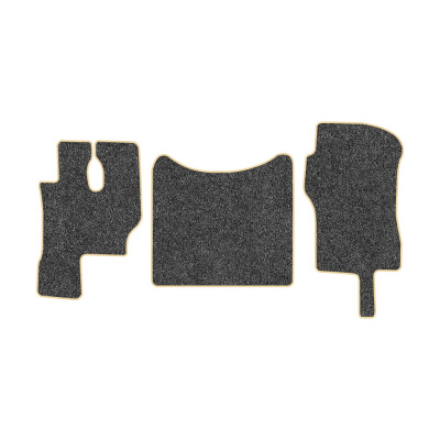 42-Коврики ворсовые MERCEDES ACTROS -(ABTC 3 коврика. АТ) (UPP-3 (Серый) кант Бежевый)