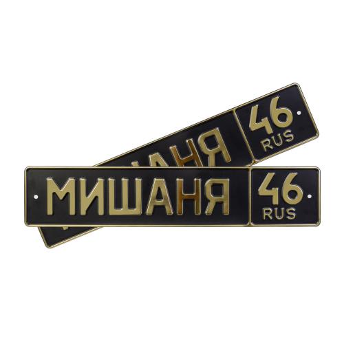 Автомобильный сувенирный номер МИШАНЯ 46