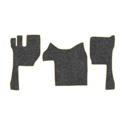 13-Коврики ворсовые VOLVO FH-12 до 2008г. -(ABTC 3 коврика. АТ) (UPP-3 (Серый) кант Бежевый)