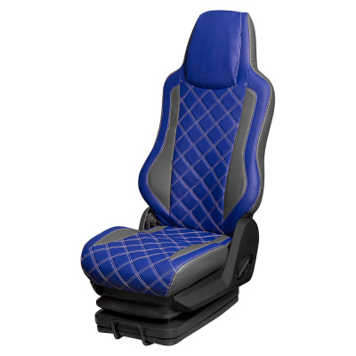 114 Чехлы Люкс RENAULT серия T/K/C от 2013 (2 ремня) 2 выс.сид. без рычагов откидывания спинки