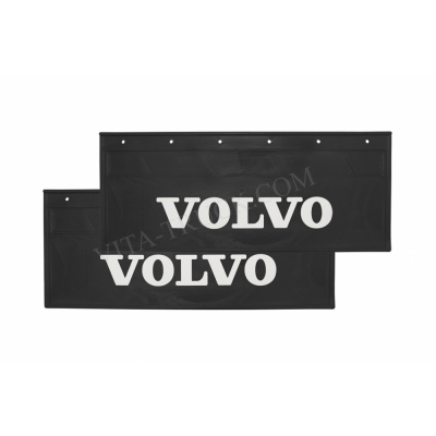 Брызговики Черные Люкс 67*27 VOLVO (Надпись Белая)