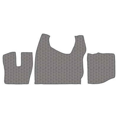 5.15 Коврики стёганные MERCEDES ACTROS MP4 1844 (узкая кабина с туннелем (шахтой)  (Премиум Серый)