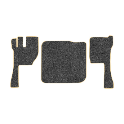 11-Коврики ворсовые VOLVO FH до 2009г -(АВС 3 коврика. МТ) (UPP-3 (Серый) кант Бежевый)