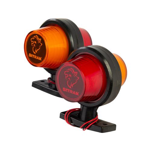 Фонарь габаритный MAXI Sitrak (оранжевый-красный) LED 24V