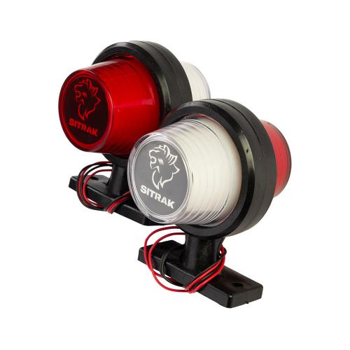 Фонарь габаритный MAXI Sitrak (белый-красный) LED 24V