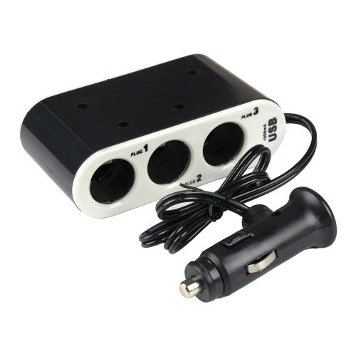 Разветвитель в прикуриватель № 012 3 устройства USB 1 порт