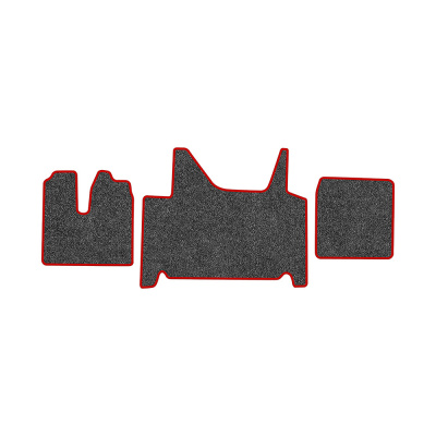 114-Коврики ворсовые Sitrak C7H 480 MAX (от 2022гв) -(ABTC 3 коврика. АТ) (UPP-3 (Серый) кант Красный)