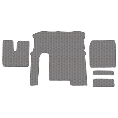 4.4 Коврики стёганные MAN TGX от 2007  (МТ, 1 полка, холодильник)  (Премиум Серый)