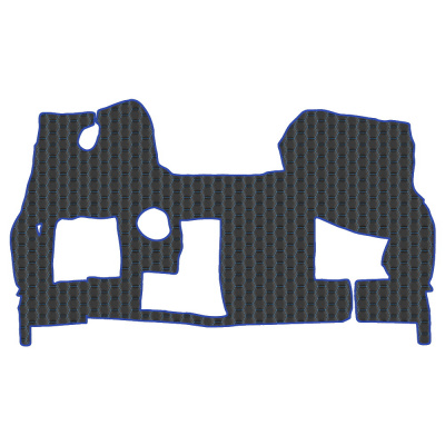 12.2 Коврики стёганные SHACMAN F3000 (МТ) от 2022г (Премиум Черный строчка Синяя)