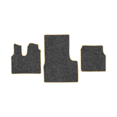 37-Коврики ворсовые MAN TGS -(АВС 3 коврика. МТ) (UPP-3 (Серый) кант Бежевый)