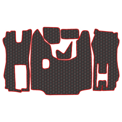 3.11 Коврики стёганные Scania 5 ser. G (МТ)  (Премиум Черный строчка Красная)