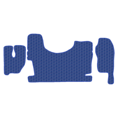 5.1 Коврики стёганные MERCEDES ACTROS MP-III, MP-II от 2004 (с туннелем и шахтой)  (Премиум Синий)