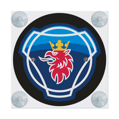 Табличка светодиодная "Лайт-бокс" (люкс) мини на лобовое стекло (№6 SCANIA Грифон)