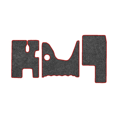 110-Коврики ворсовые MAZ EURO от 2021г.в. -(АВС 3 коврика. МТ) (UPP-3 (Серый) кант Красный)