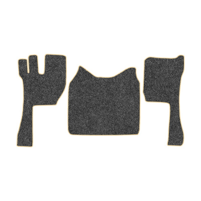 07-Коврики ворсовые VOLVO FH-13 до 2014г.в -(ABTC 3 коврика. АТ) (UPP-3 (Серый) кант Бежевый)