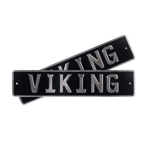 Автомобильный сувенирный номер VIKING (серебро)