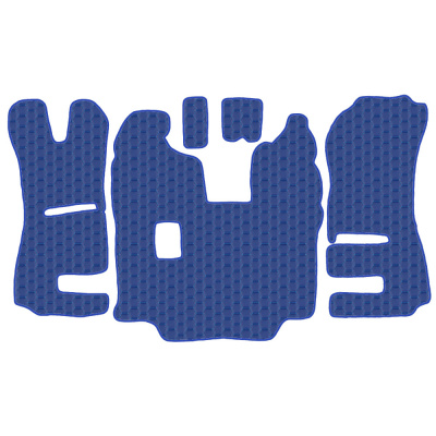 3.10 Коврики стёганные SCANIA 5ser.R (МТ, 1 пневм., 1 табуретка) от 2013г (Премиум Синий)