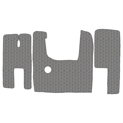 10.2 Коврики стёганные MAZ EURO 3 (МТ) педаль газа сверху  (Премиум Серый)