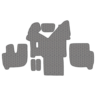 7.5 Коврики стёганные IVECO STRALIS 2013 (МТ широкая кабина, спальник)  (Премиум Серый)