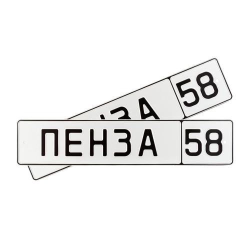 Автомобильный сувенирный номер ПЕНЗА 58