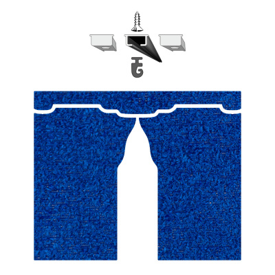 Перегородка салона со шторами Газель Комфорт  Барашек (Синий)