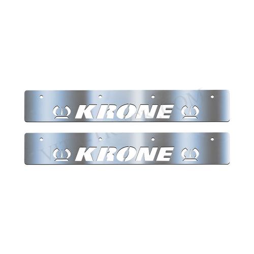 Планки крепления брызговиков 400х60мм (комп.2шт) нерж. сталь с надписью "KRONE" VT-68.0.3