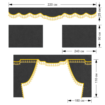 Комплект автоштор DAF 95 SPACE CAB