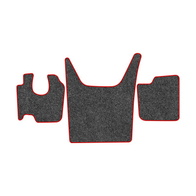 45-Коврики ворсовые MERCEDES AXOR -(ABTC 3 коврика. АТ) (UPP-3 (Серый) кант Красный)