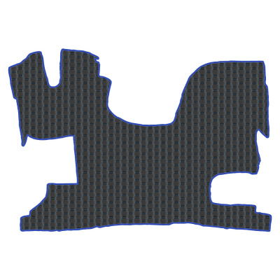 11.4 Коврики стёганные ГАЗЕЛЬ NEXT (кпп из панели)  (Премиум Черный строчка Синяя)
