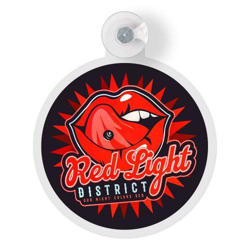 Вымпел-бейдж на присоске (Ø125мм) REDLIGHT DISTRICT 3