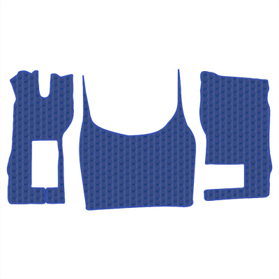 2.12 Коврики стёганные VOLVO FH 5 от 2021  (АТ, 1 пневм., 1 табуретка)  (Премиум Синий)