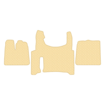 4.18 Коврики стёганные MAN TGX от 2021г. (АТ, 2 полки, холод., консоль)  (Классик Бежевый)