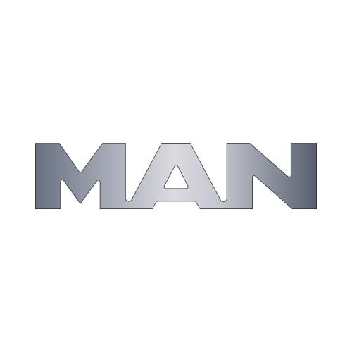 Надпись NSDT (нерж.) универсальная MAN (650х158)
