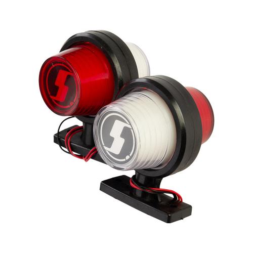 Фонарь габаритный MAXI Shacman (белый-красный) LED 24V