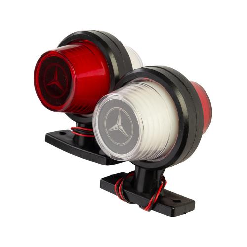 Фонарь габаритный MAXI Mercedes (белый-красный) LED 24V