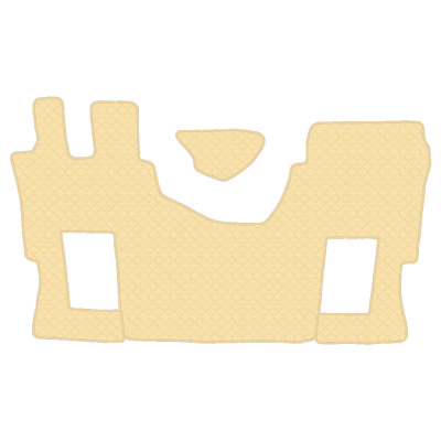 5.4 Коврики стёганные MERCEDES ACTROS MP-IV 2011г. >   (ровный пол, пассажирское сиденье пневмо)  (Классик Бежевый)