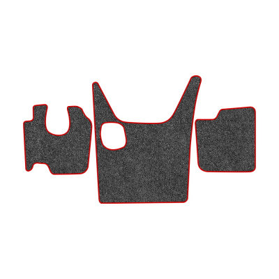 45-Коврики ворсовые MERCEDES AXOR -(АВС 3 коврика. МТ) (UPP-3 (Серый) кант Красный)