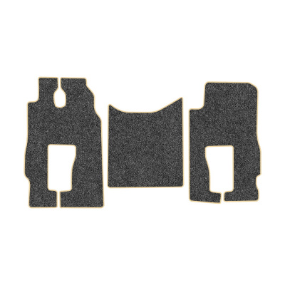 83/1-Коврики ворсовые Mercedes Actros MP3 MS от 2004г. (2пневмо) -(ABTC 3 коврика. АТ) (UPP-3 (Серый) кант Бежевый)