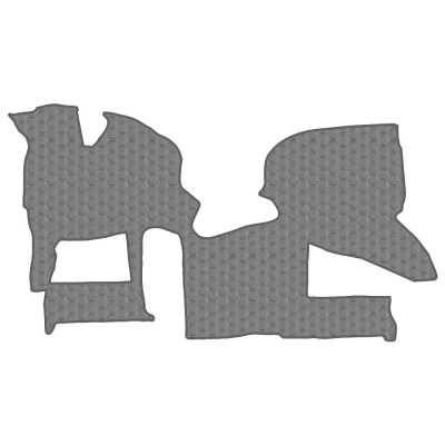 12.3 Коврики стёганные SHACMAN X3000 (МТ, 2 полки) от 2023г (Премиум Серый)