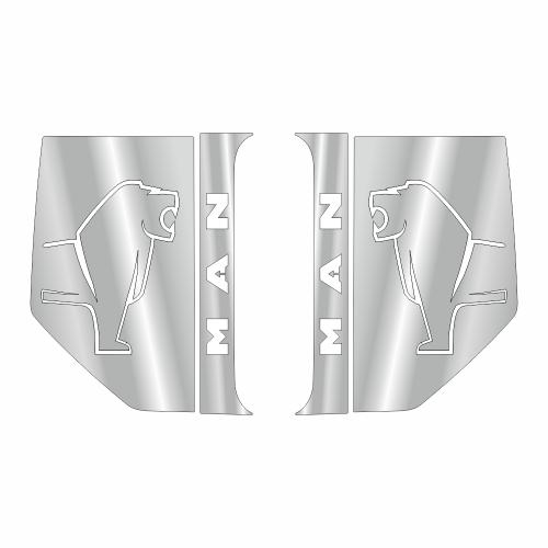 Накладки из нержавеющей стали на стойки дверей MAN (с 2021г.в) NKN-222