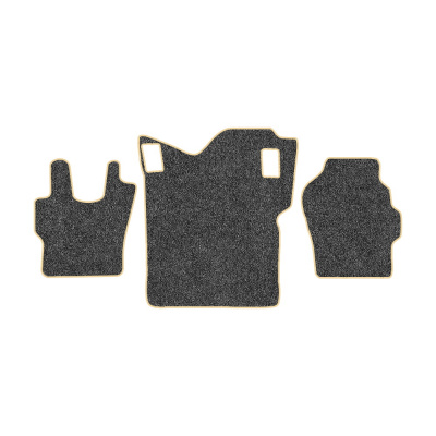 24-Коврики ворсовые SCANIA Р -(ABTC 3 коврика. АТ) (UPP-3 (Серый) кант Бежевый)