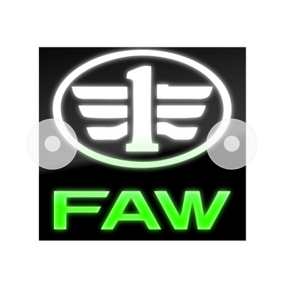 Табличка светодиодная 14x15 (бело-зеленая) на лобовое стекло (24v) (FAW)