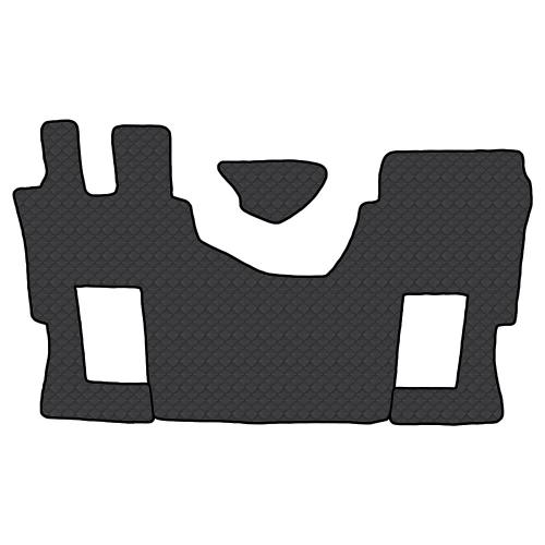 5.4 РСП Коврики стёганные MERCEDES ACTROS MP-IV 2011г.> (ров.пол,пас.сид.пневм) "Глянец" Черный