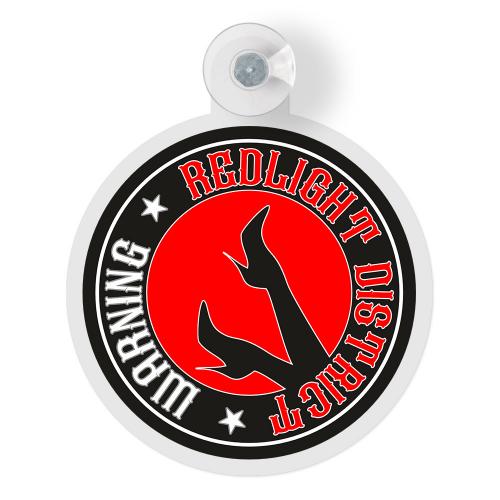 Вымпел-бейдж на присоске (Ø125мм) REDLIGHT DISTRICT